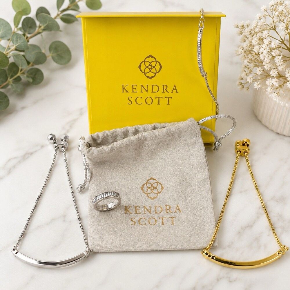 Authentic Kendra Scott Jewelry Lot 3 Pieces with Original Box & Dust Bag